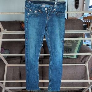True Religion Blue Boot Cut Jeans with Classic Denim Style